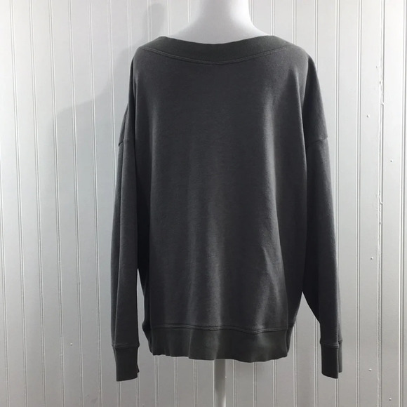 Fabletics Gray Sweatshirt Womens Medium Cotton Pullover - Picture 3 of 10